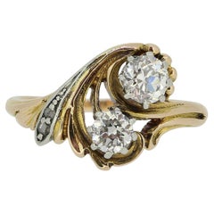 Antique Art Nouveau Two-Stone Diamond Ring