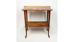 Art Nouveau Two Tiered Inlaid Top Table by Emile Galle, circa 1900