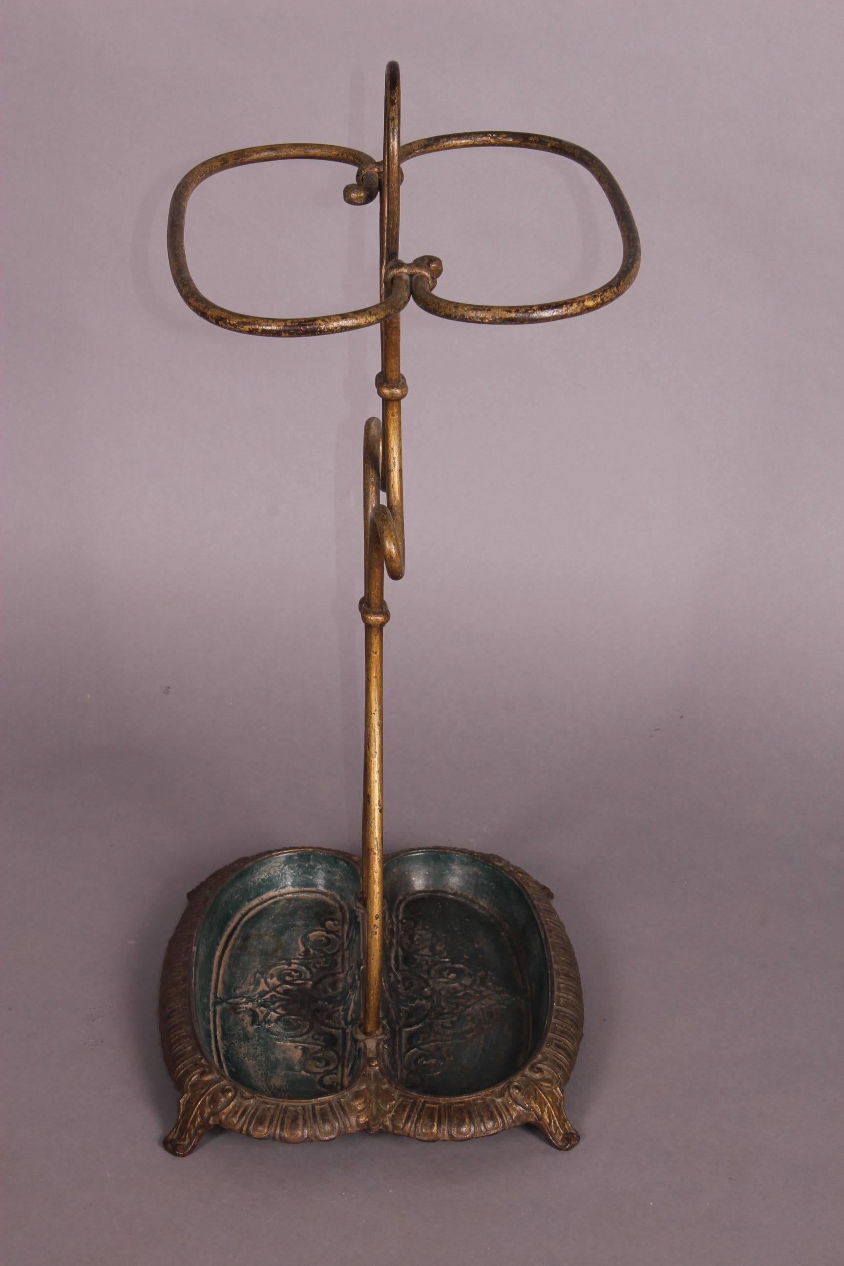 Metal Art Nouveau Umbrella Stand