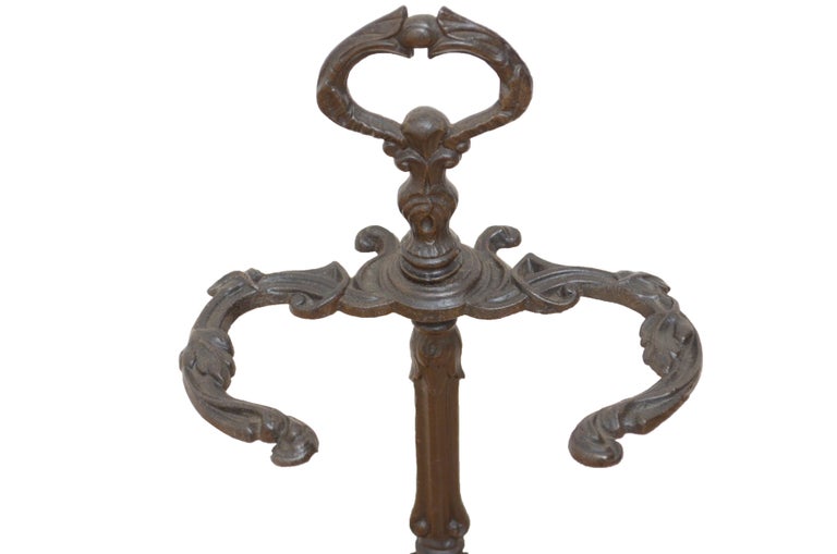 A French Cast Iron Walking Stick Stand or Umbrella Stand For Sale at A French Cast Iron Walking Stick Stand or Umbrella Stand For Sale at