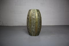 Paragüero Art Nouveau de Cobre Repujado Martillado