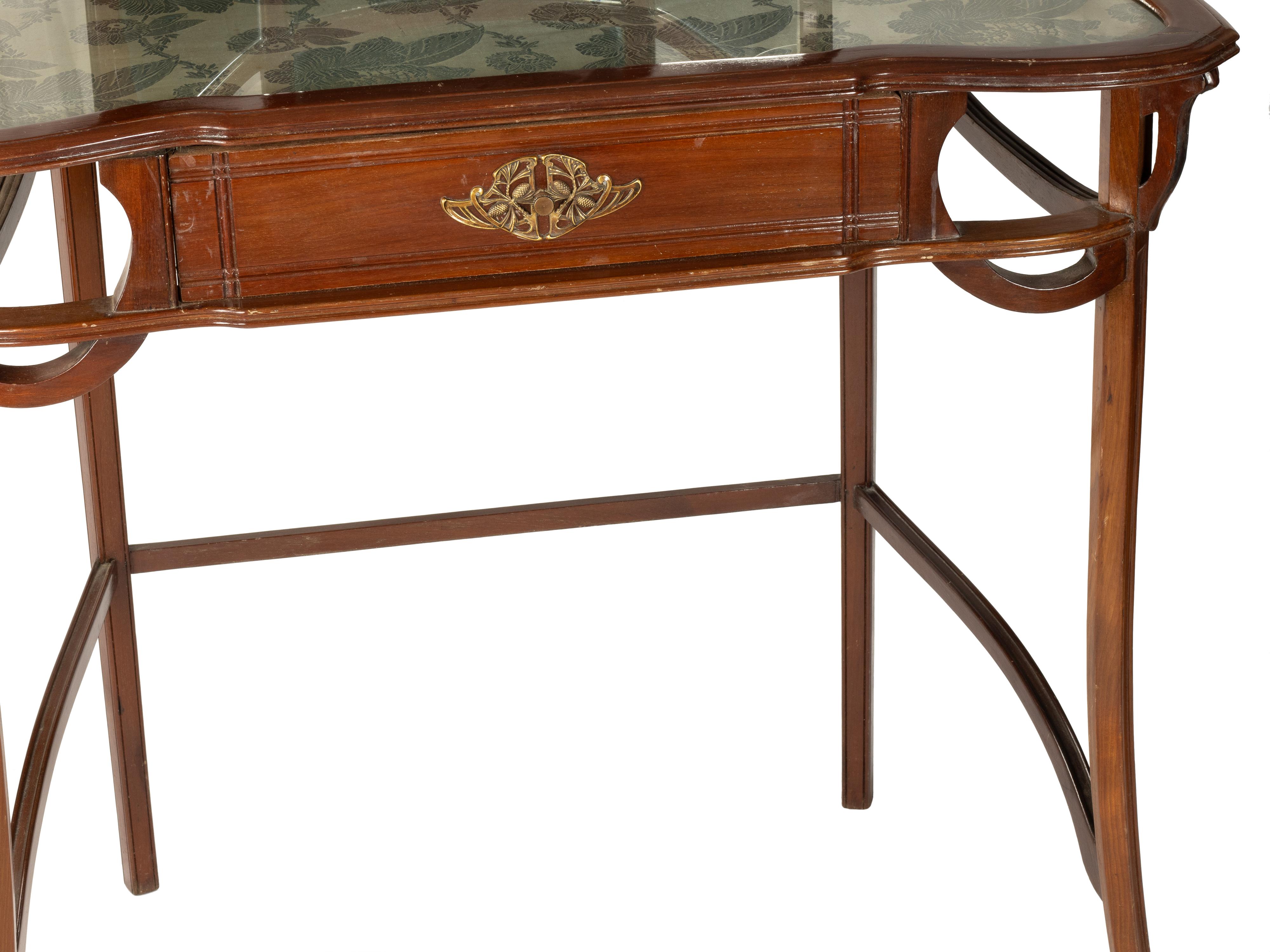 Francese Console di vanità in stile liberty con specchio,  1920s in vendita