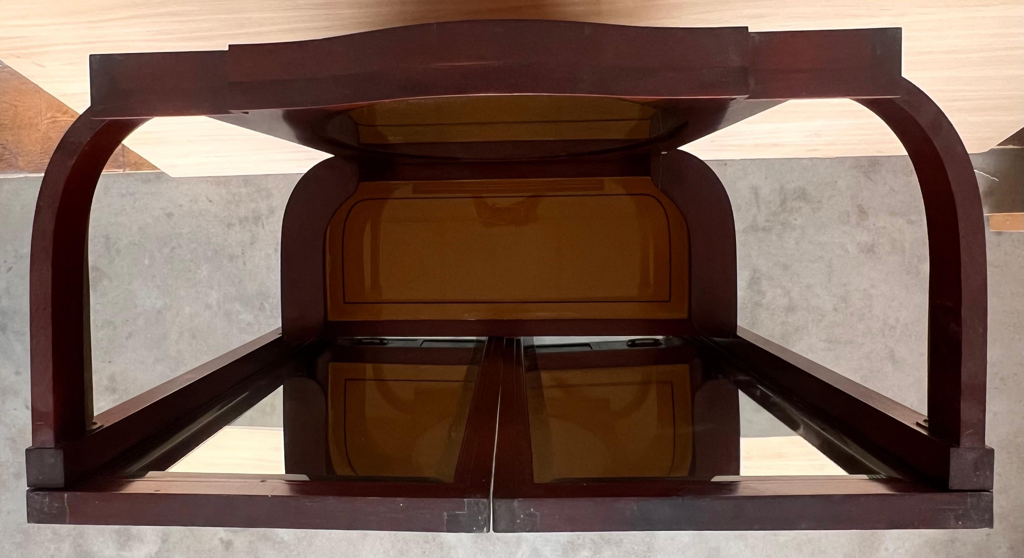 Art Nouveau Vanity Table with Folding Dresser Mirror For Sale 1