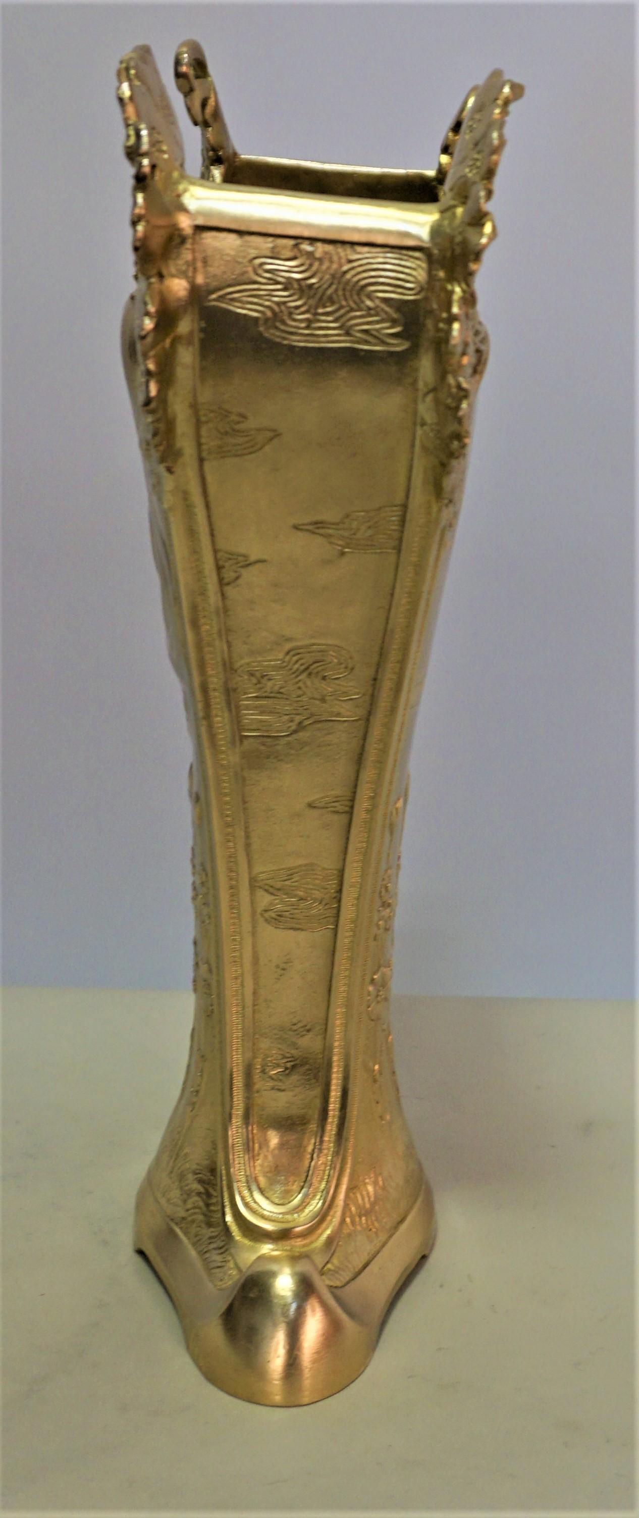 Art nouveau Vase Art Nouveau de la fonderie A. Fery par Louchet