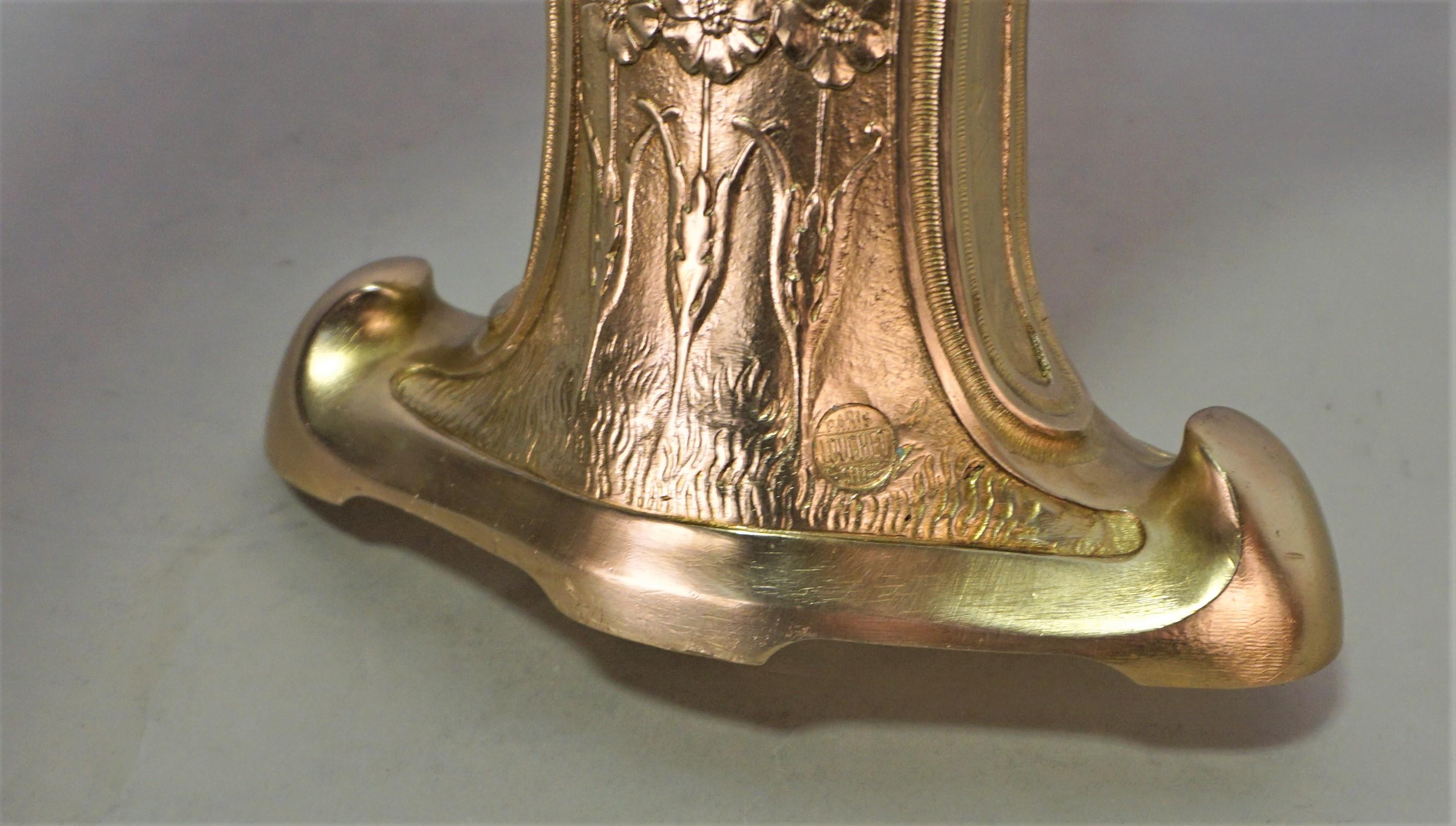 Vase Art Nouveau de la fonderie A. Fery par Louchet 1