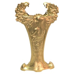 Art Nouveau Vase by A. Fery Foundry by Louchet