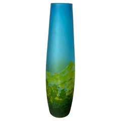 Art Nouveau Vase By Émile Gallè Polychrome Glass, France 1900/1910