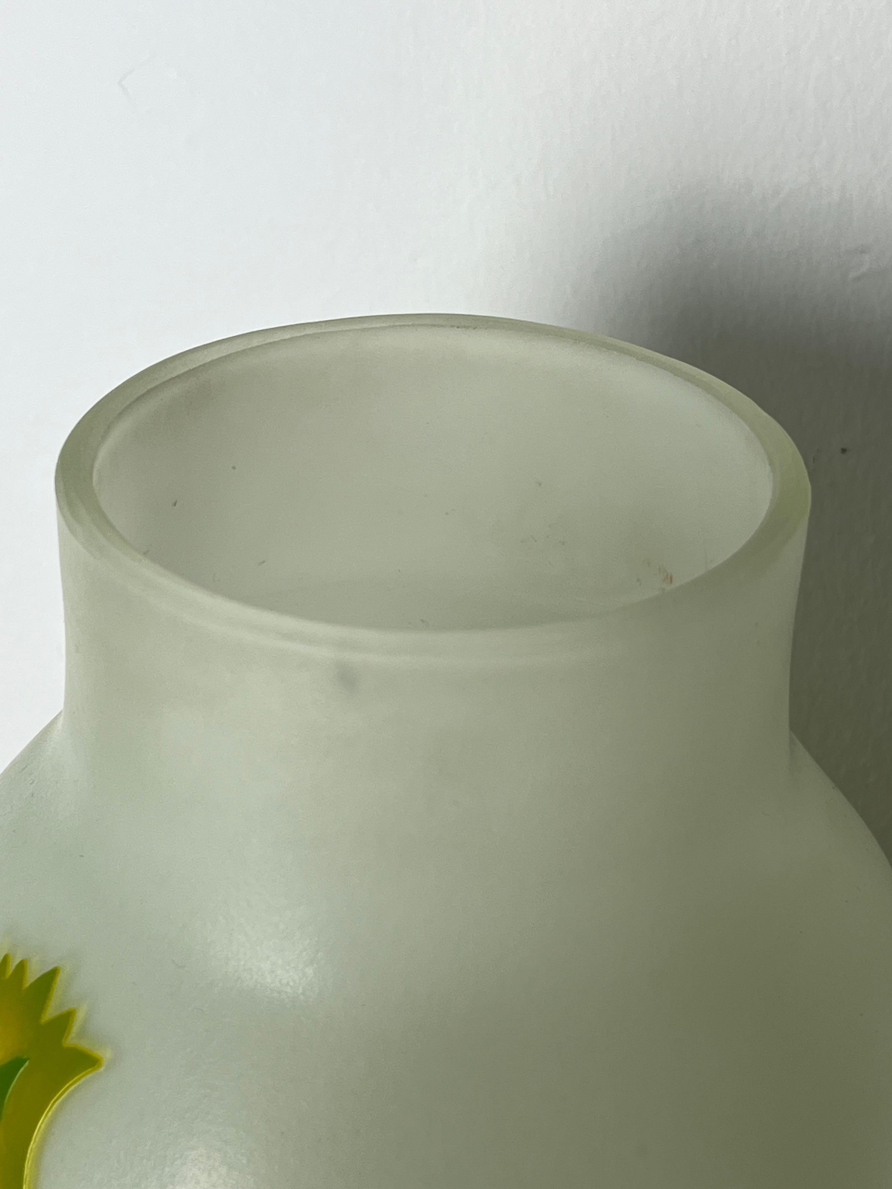 Jugendstilvase von Émile Gallè Polychromes Glas, Frankreich 1910er Jahre (Frühes 20. Jahrhundert) im Angebot