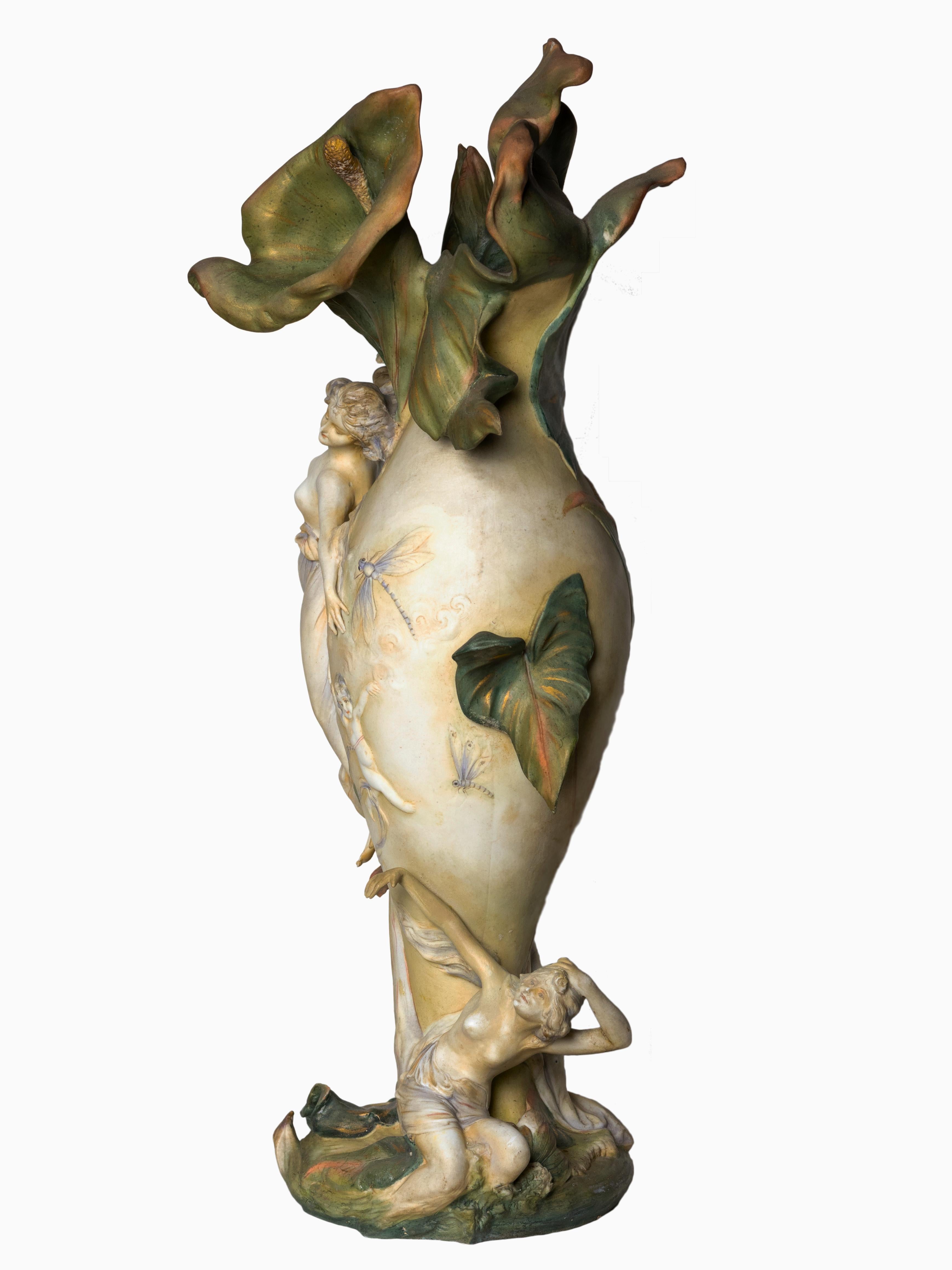 Vase Art nouveau de Karl Ens Volkstedt, Jugendstil, (Circa 1896) en vente 4