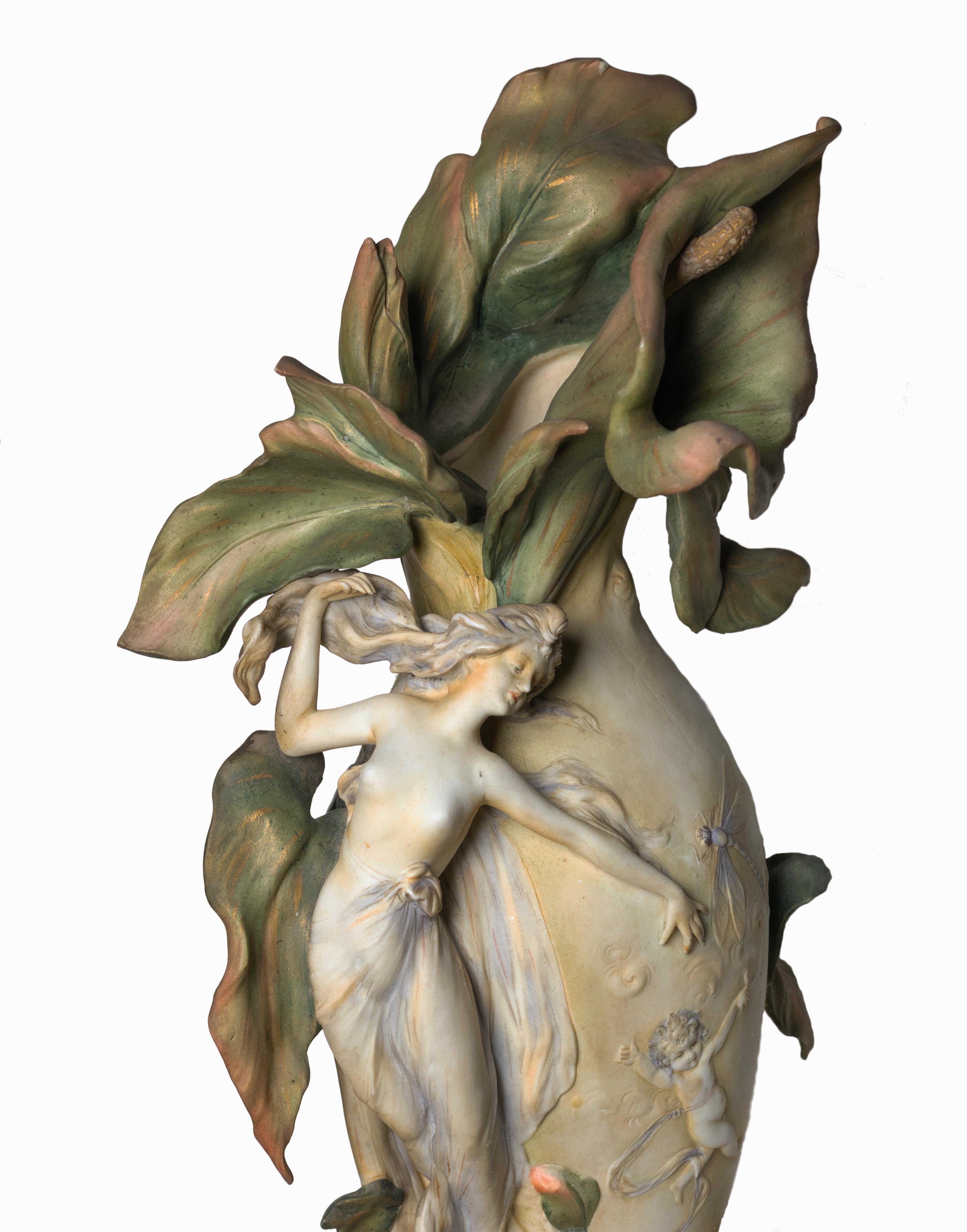 Vase Art nouveau de Karl Ens Volkstedt, Jugendstil, (Circa 1896) en vente 7