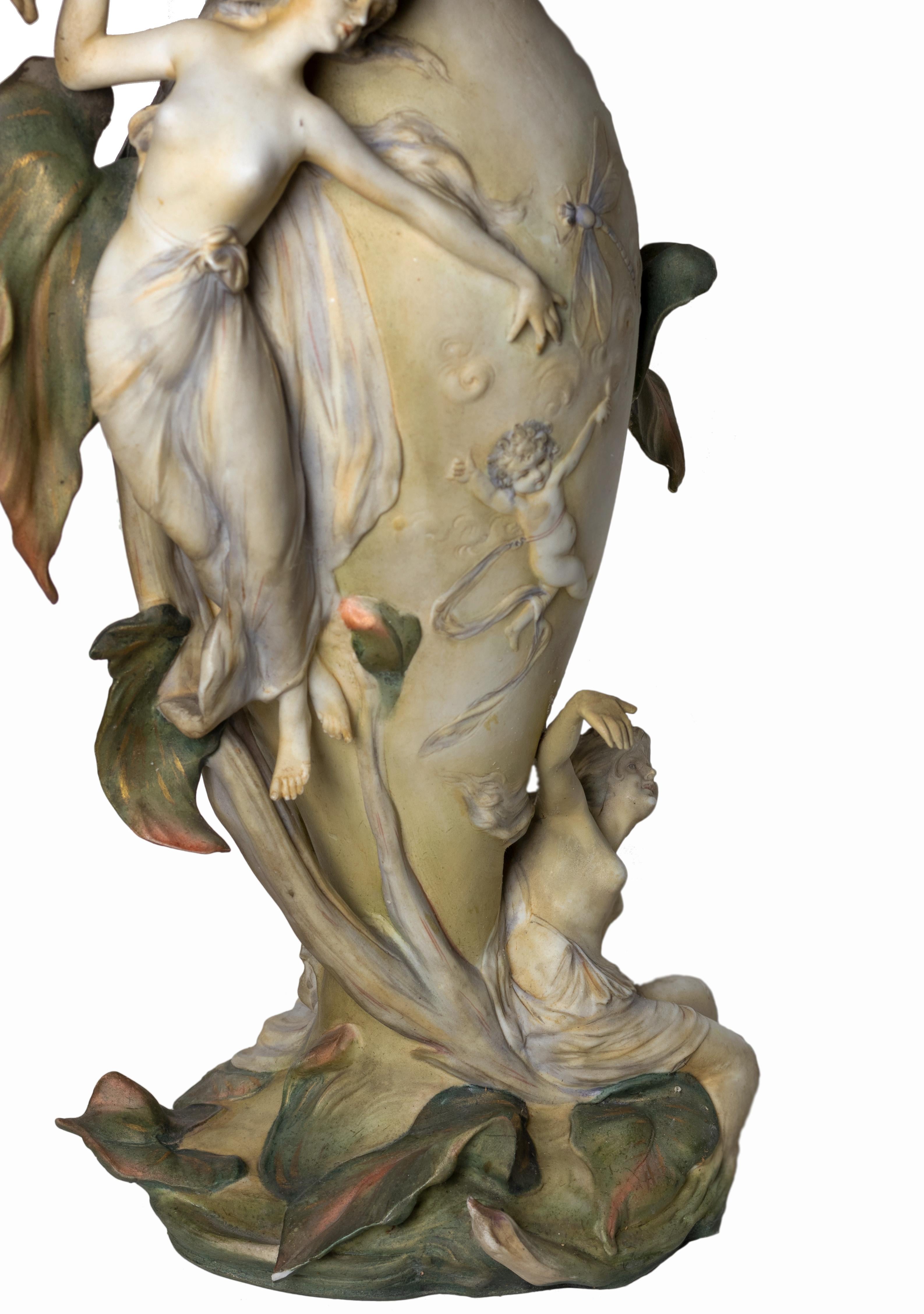 Vase Art nouveau de Karl Ens Volkstedt, Jugendstil, (Circa 1896) en vente 9