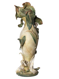 Jarrón Art Nouveau De Karl Ens Volkstedt, Jugendstil, Circa 1896
