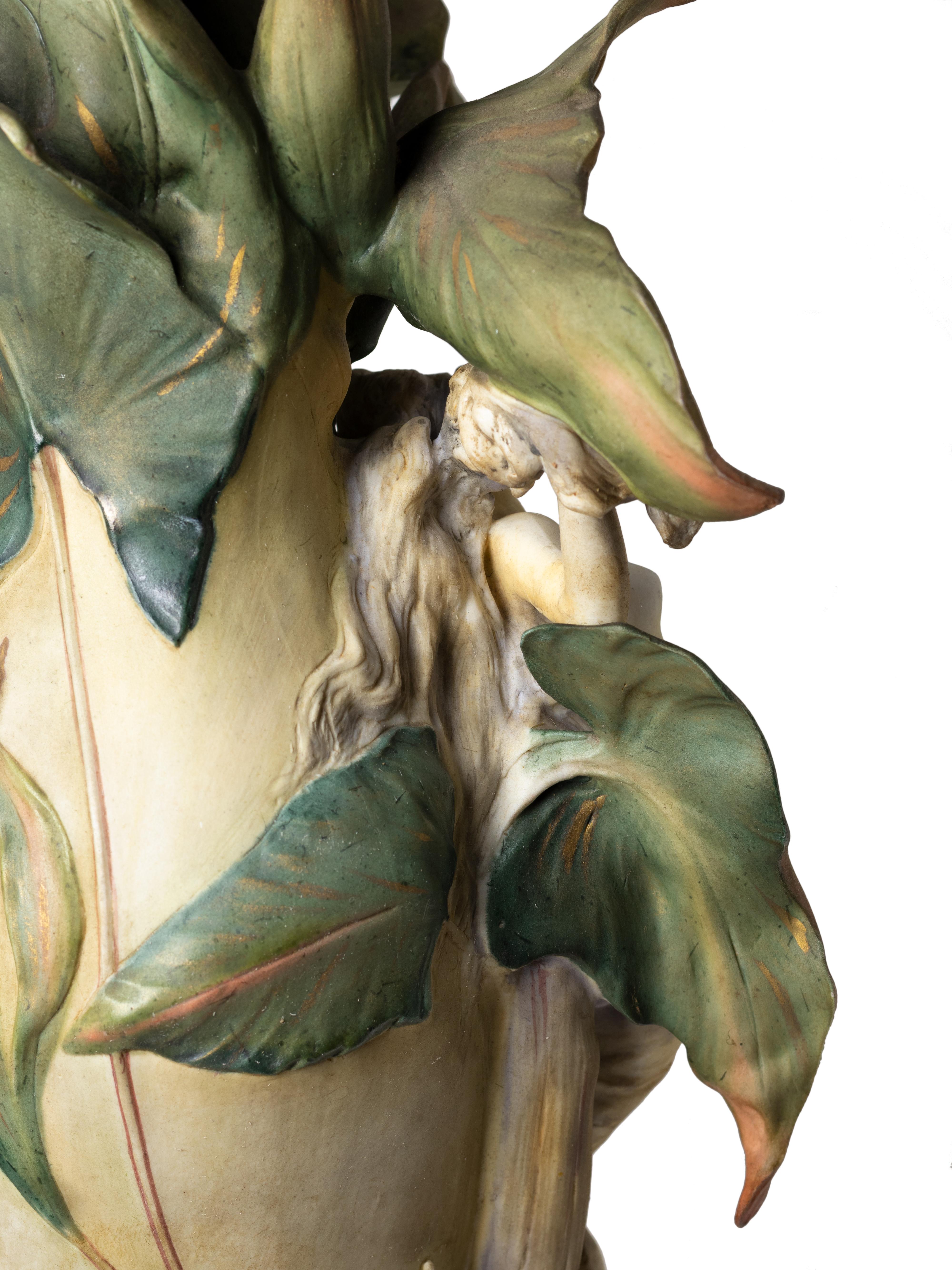 Vase Art nouveau de Karl Ens Volkstedt, Jugendstil, (Circa 1896) en vente 2