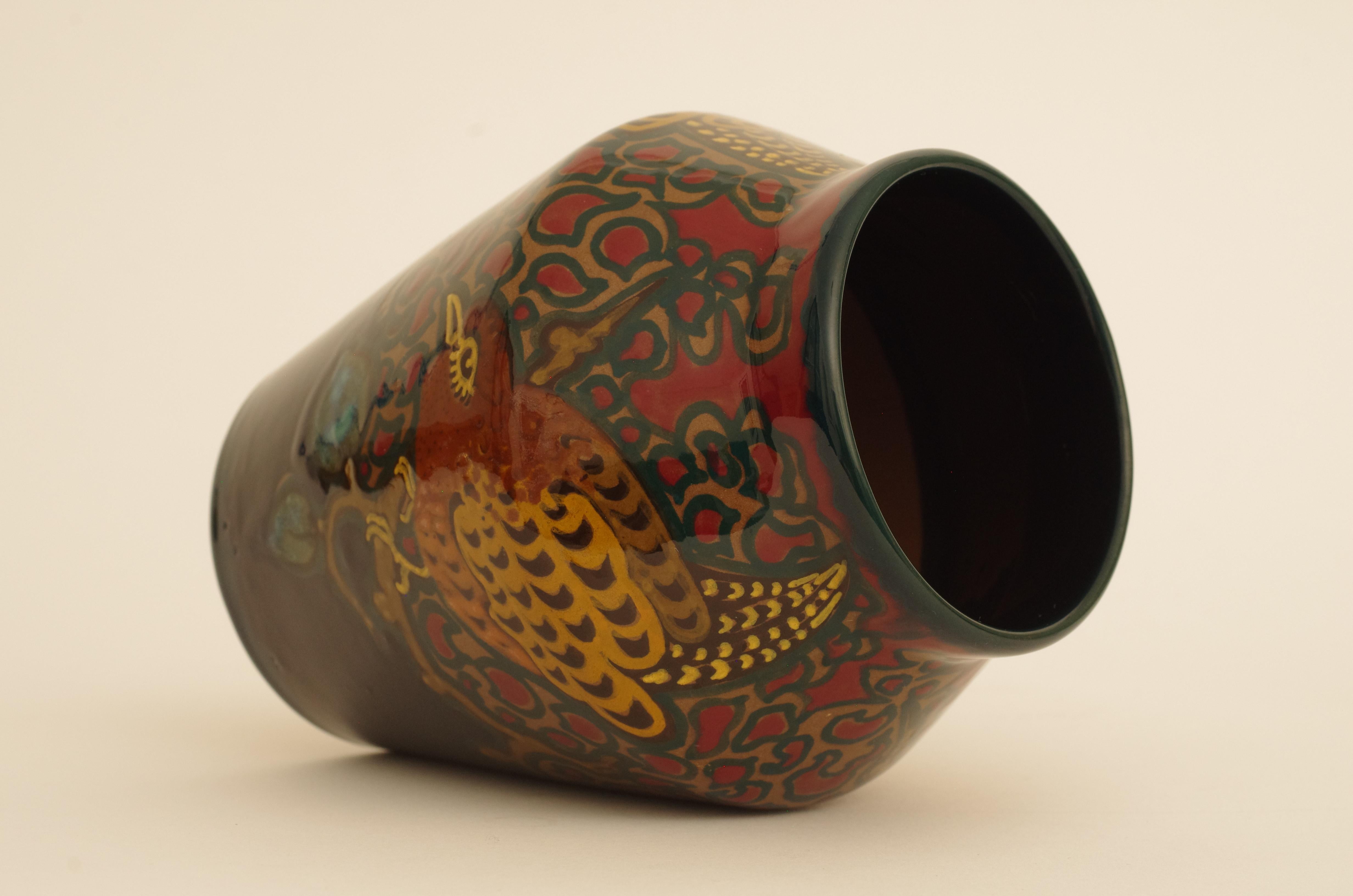 Vaso Art Nouveau di Koninklijke Plateelbakkerij Zuid-Holland Gouda, 1919 In condizioni buone in vendita a MAASTRICHT, LI