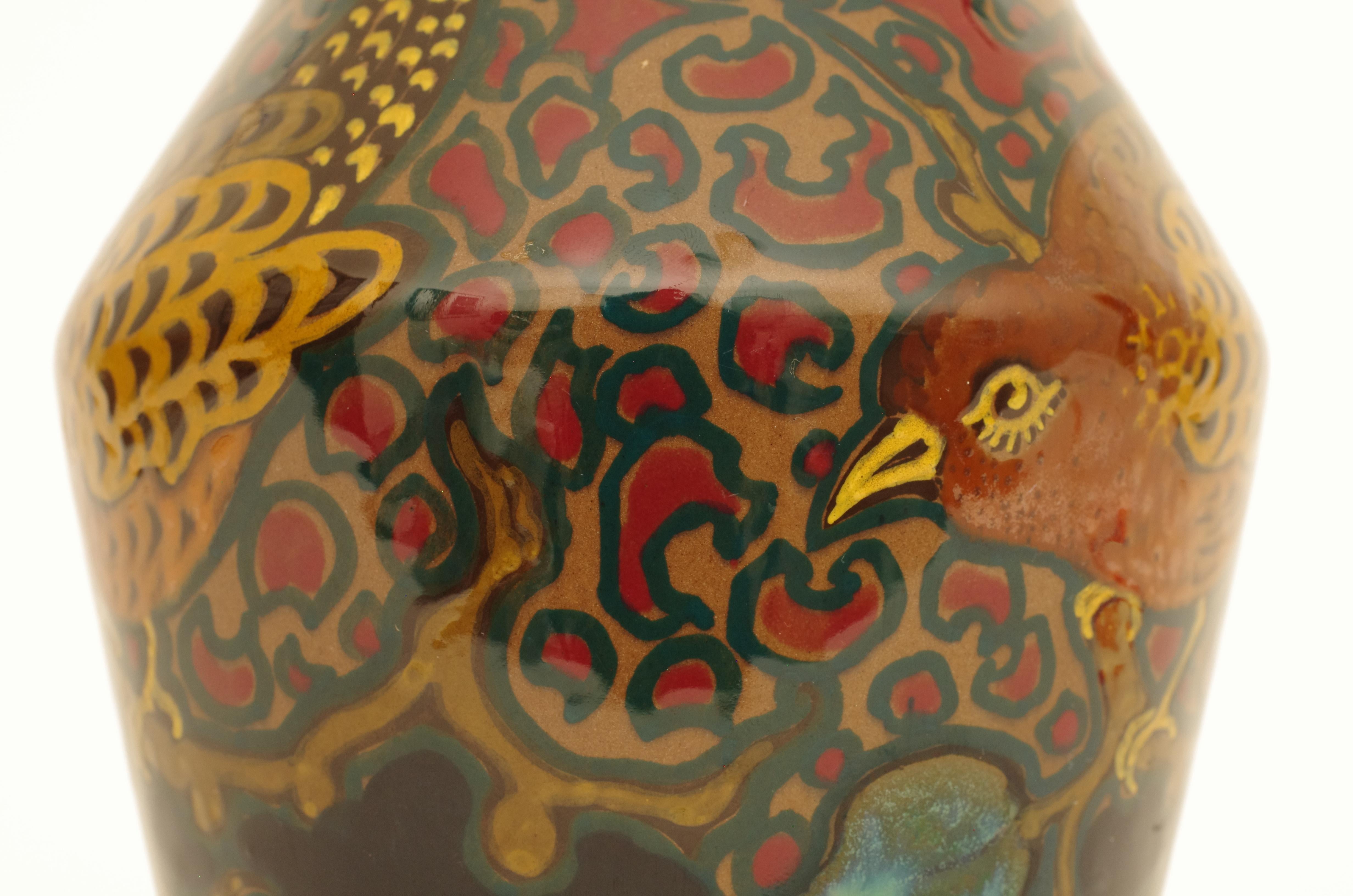 Ceramica Vaso Art Nouveau di Koninklijke Plateelbakkerij Zuid-Holland Gouda, 1919 in vendita