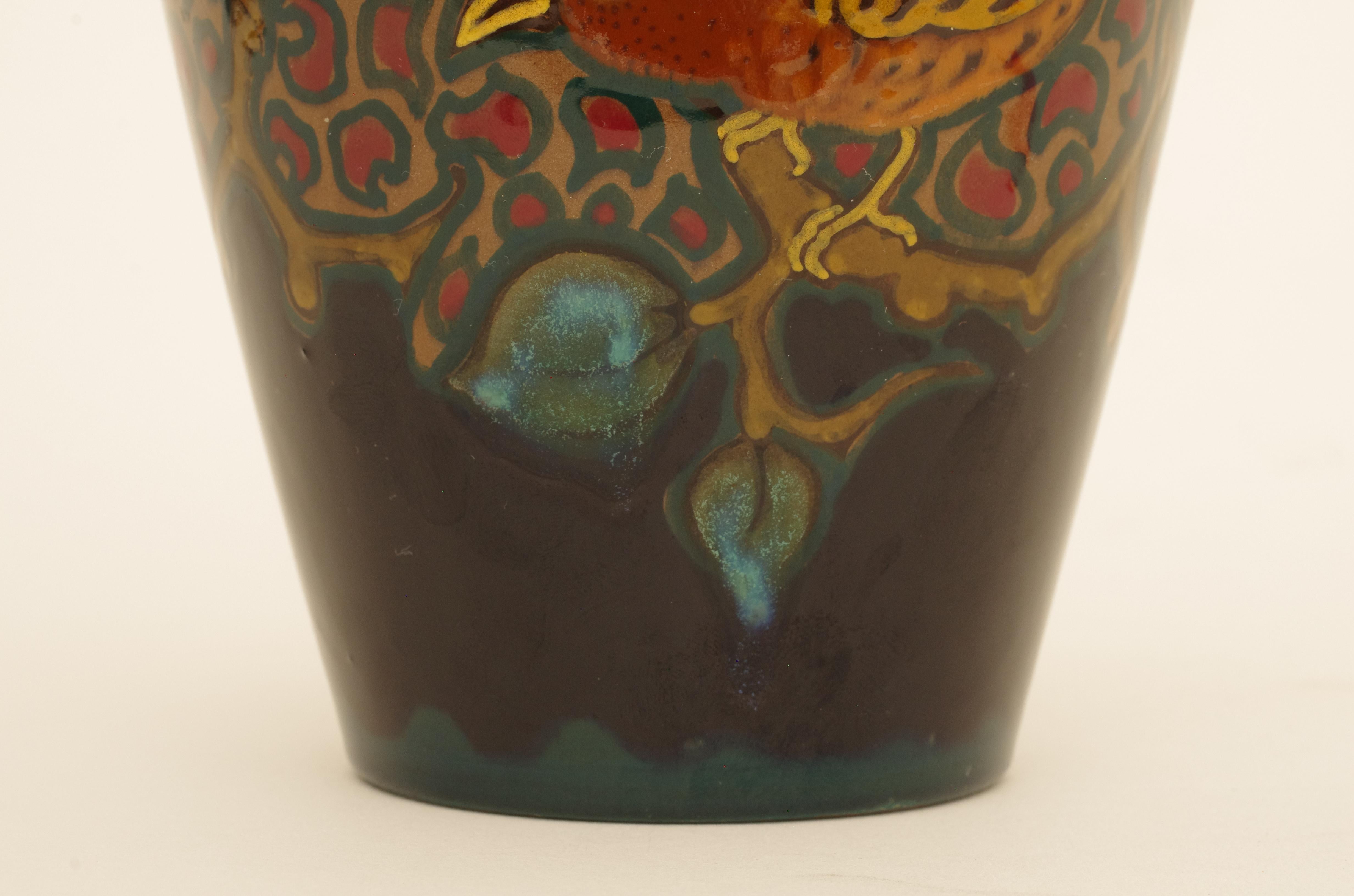 Vaso Art Nouveau di Koninklijke Plateelbakkerij Zuid-Holland Gouda, 1919 in vendita 1