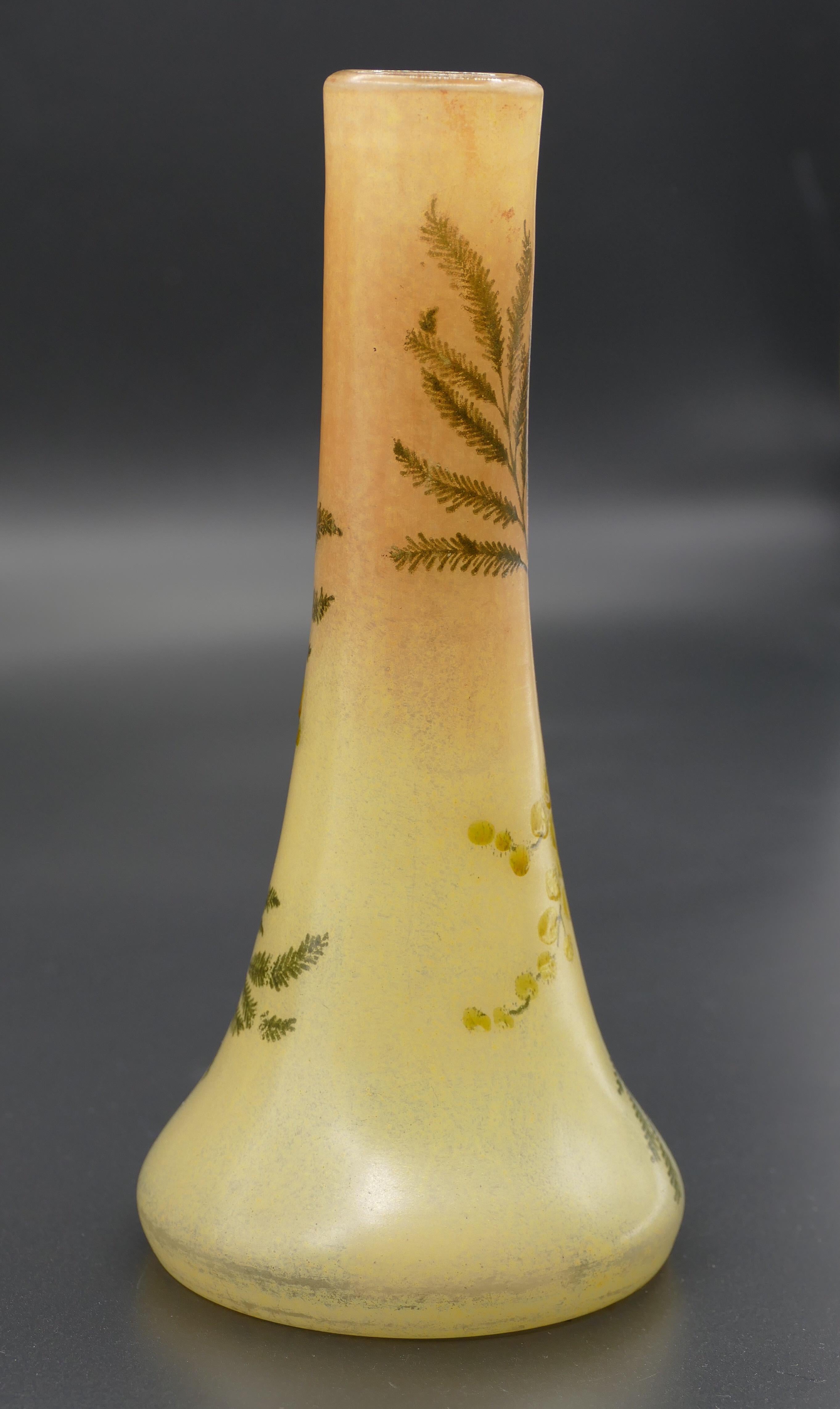 French Art Nouveau Vase by Legras & Cie, France, Early 20th Century