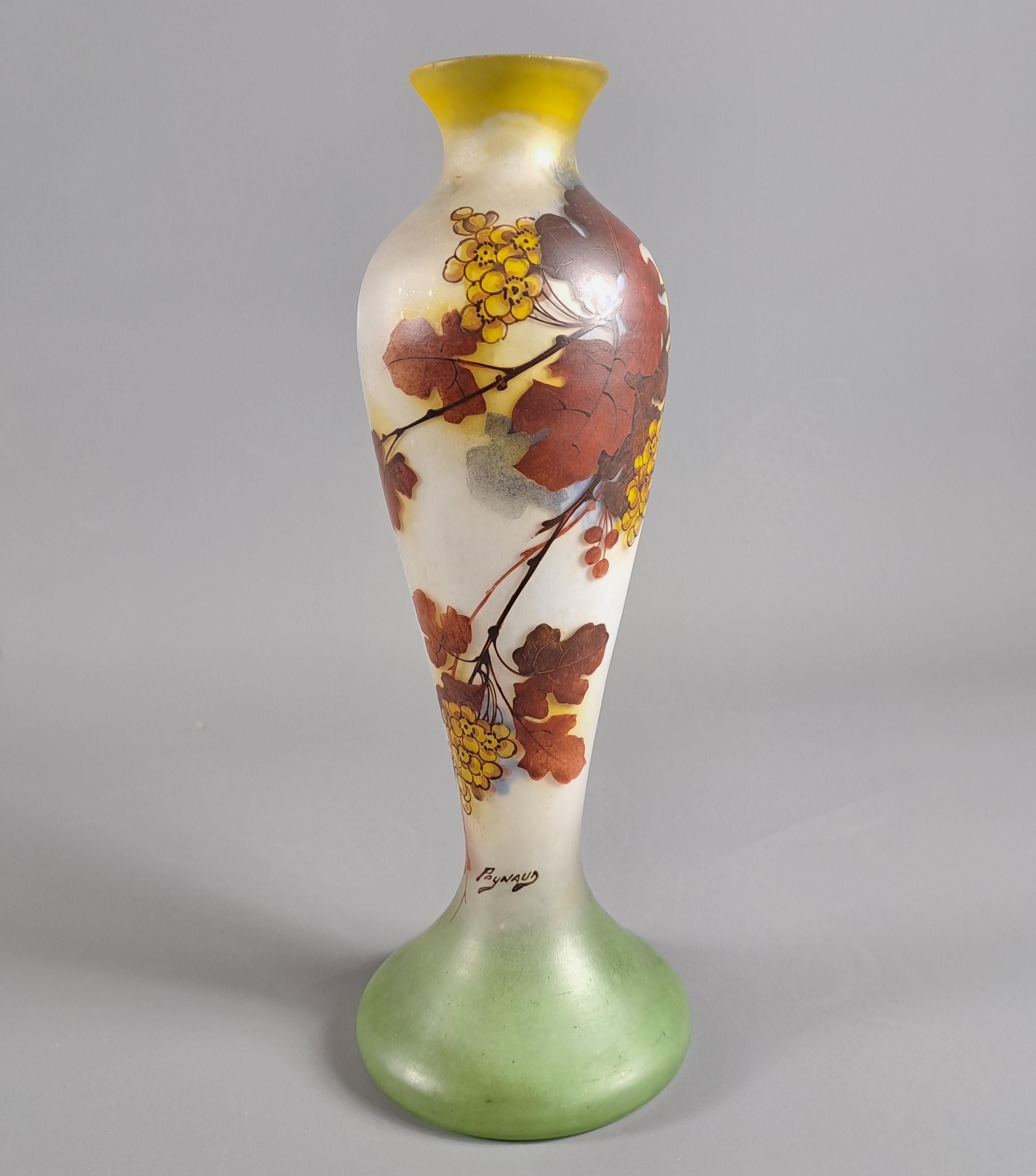 Vaso Art Decor con rami di vite di Sauternes firmato Jean Simon Peynau in vendita 2