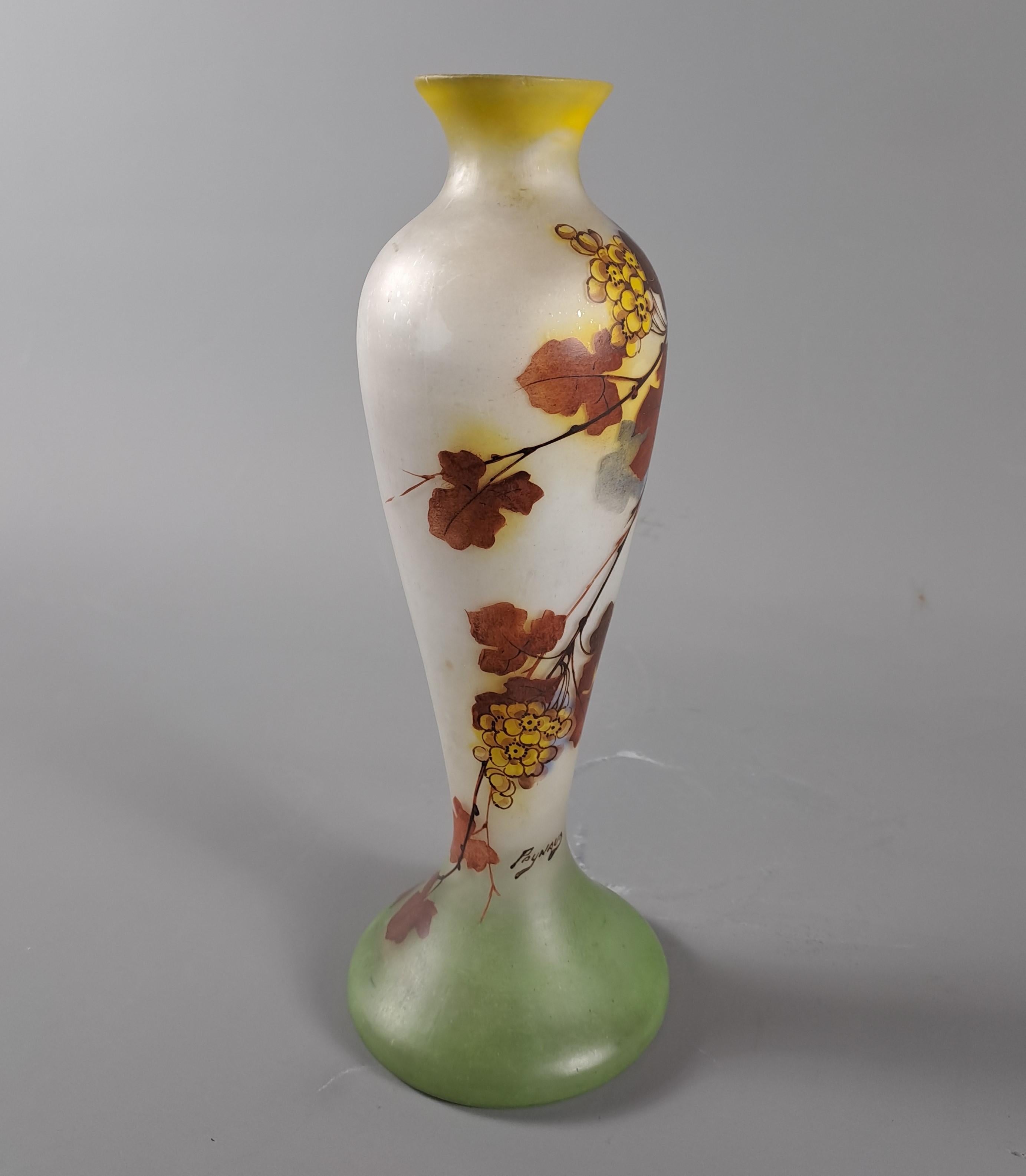 Vaso Art Decor con rami di vite di Sauternes firmato Jean Simon Peynau In condizioni buone in vendita a BARSAC, FR