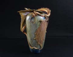 Art Nouveau Vase "Eastern Dragon" by Eduard Stellmacher for RStK Amphora
