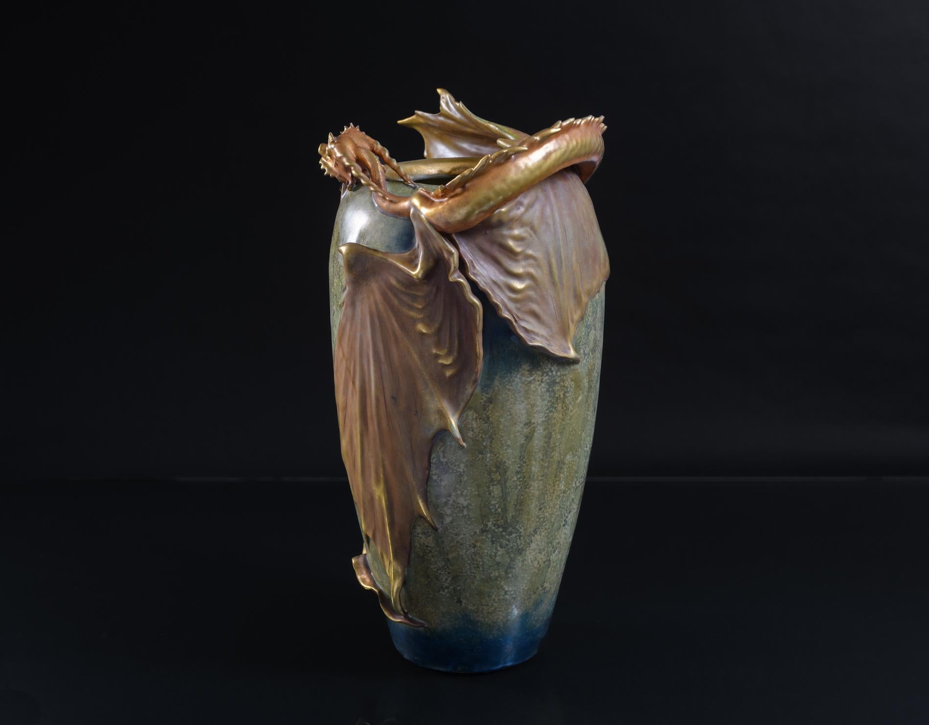 Gilt Art Nouveau Vase 