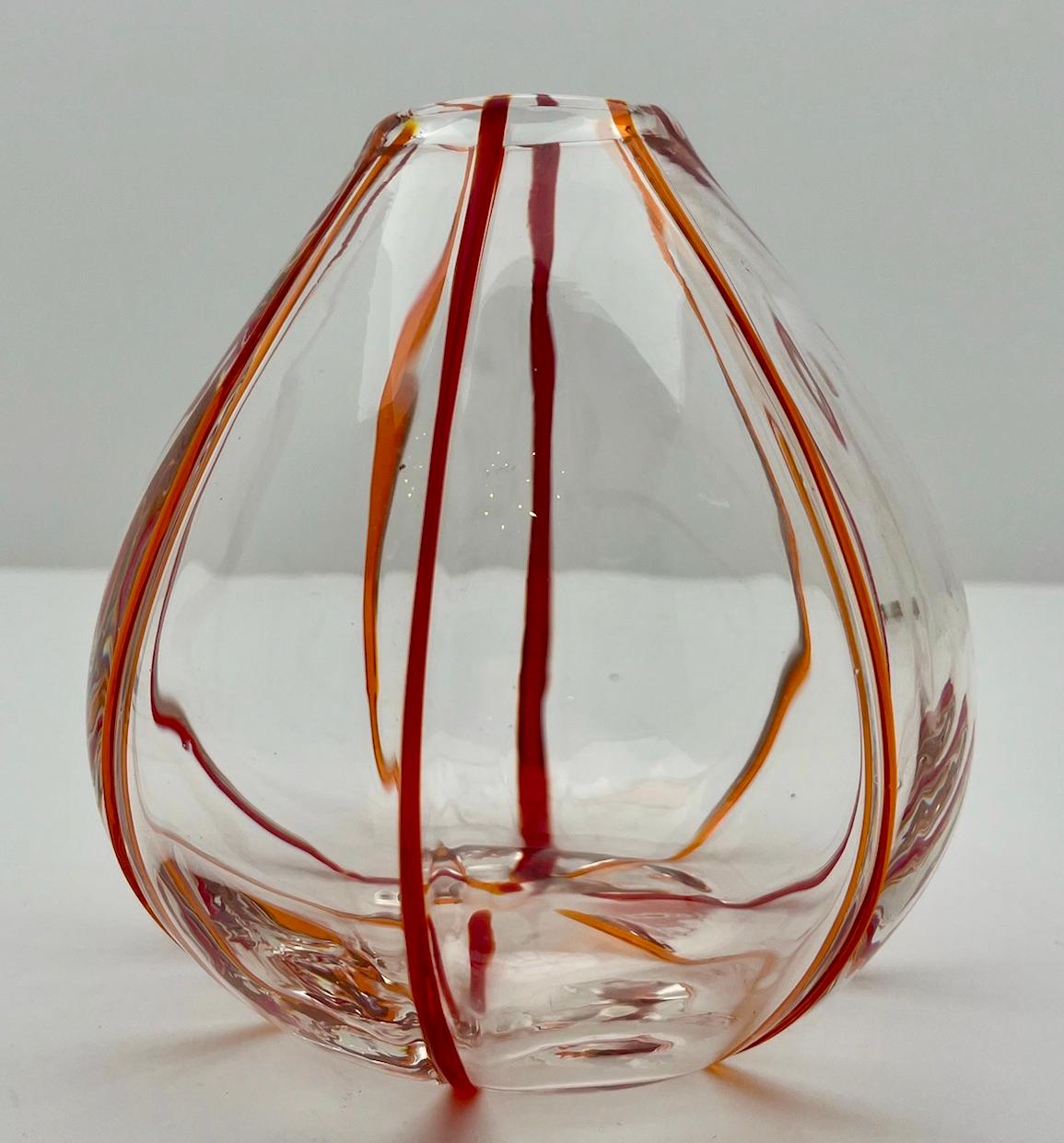 Austrian Art Nouveau Vase glass by Pallme Konig & Hagel Austria For Sale