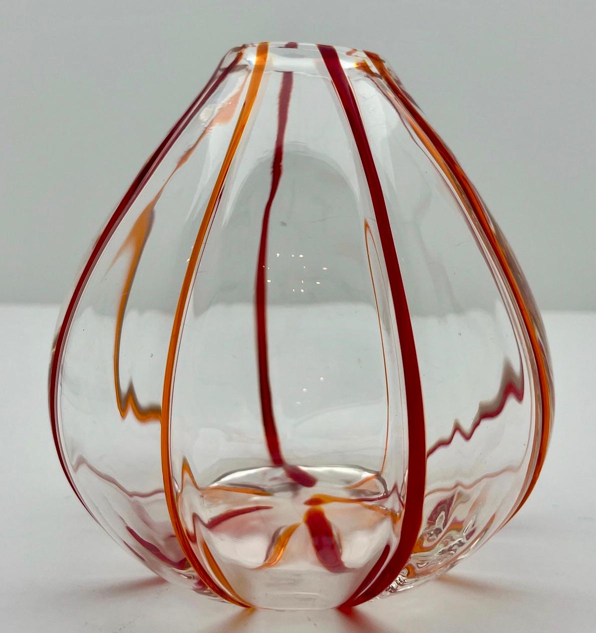 Art Nouveau Vase glass by Pallme Konig & Hagel Austria In Good Condition For Sale In Verviers, BE