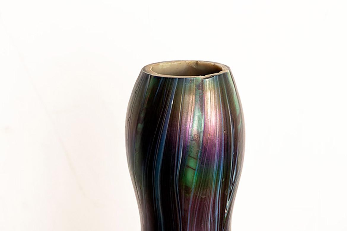 Vaso Art Nouveau in pasta di vetro in stile Art Favrile. in vendita 1