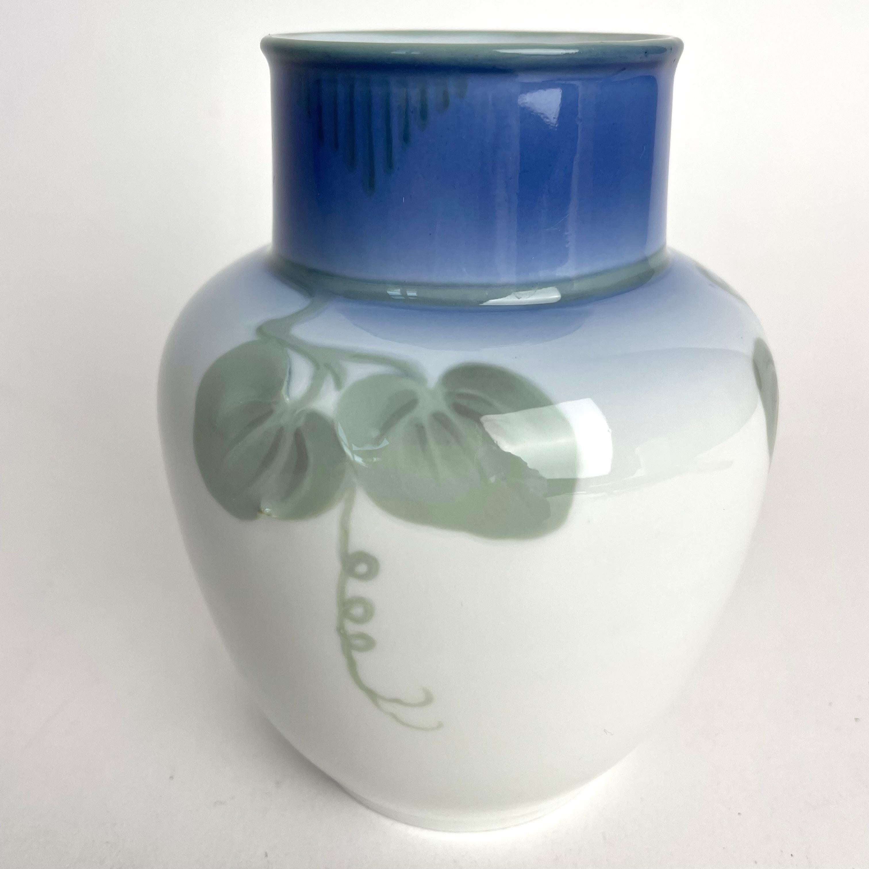 Porcelain Art Nouveau Vase in porcelain by Nils Emil Lundström for Rörstrand, Sweden For Sale