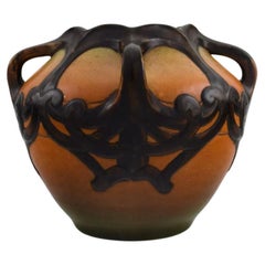 ART NOUVEAU Vase IPSEN Denmark Ceramic. Hand Painted. 1920's Model number 710.