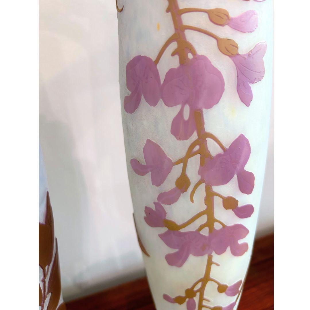 Inizio XX secolo Vaso Art Nouveau, firmato LeGras, 1900 in vendita