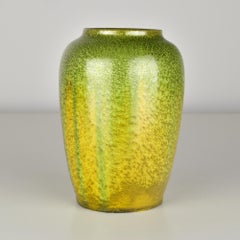 Vaso Art Nouveau w. Spettacolare smalto cristallino attr. a Sarrguemines