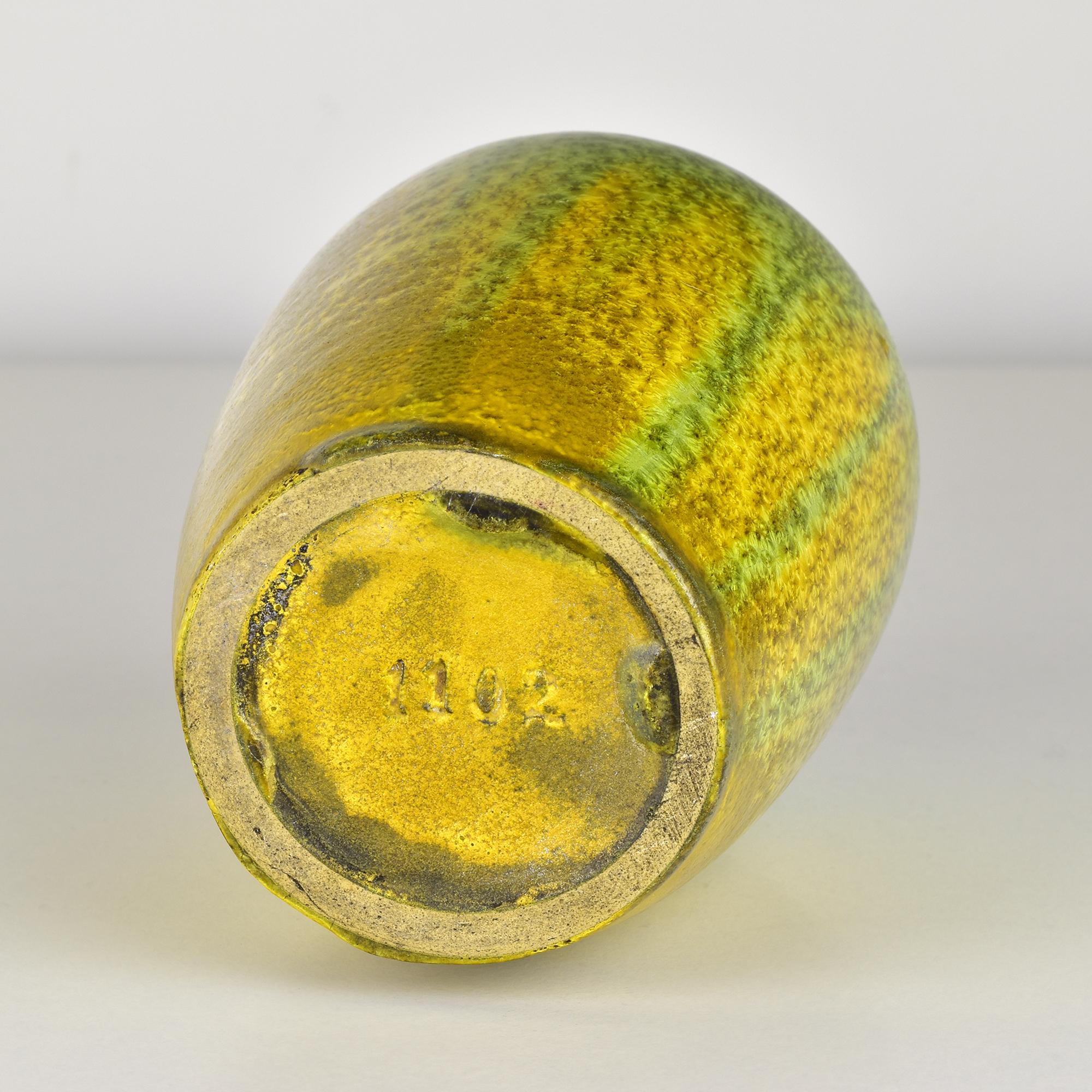 Ceramica Vaso Art Nouveau w. Spettacolare smalto cristallino attr. a Sarrguemines in vendita