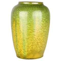 Art Nouveau Vase w. Spectacular Crystalline Glaze attr. to Sarrguemines