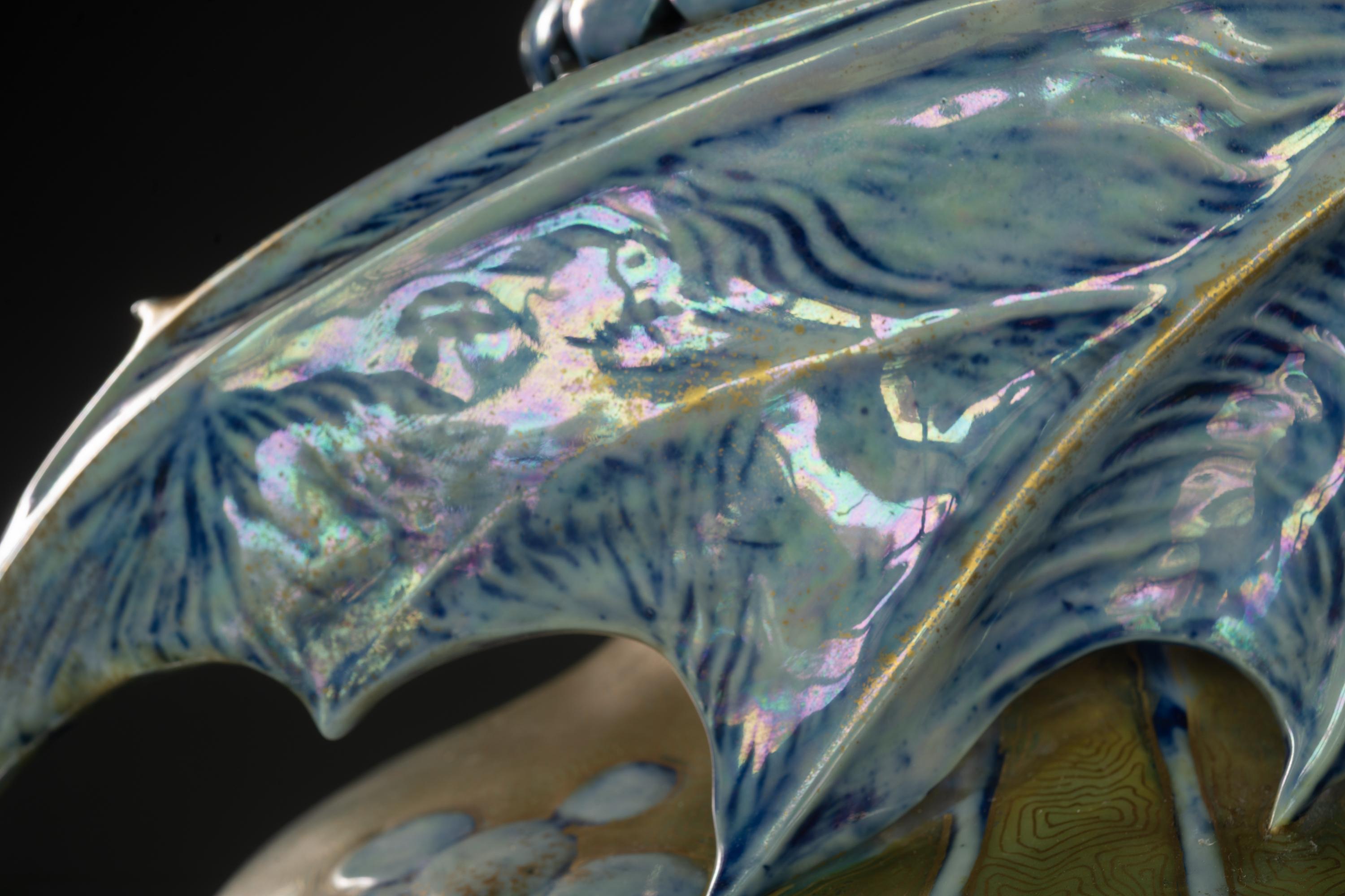Vaso Art Nouveau con drago infuocato di Stellmacher & Dachsel per RStK Amphora in vendita 8