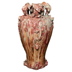 Vase Art Nouveau avec Salamanders, École de George Hoentschel