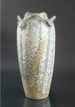 Vaso Art Nouveau con smalto a pelle di squalo di Atelier A Galtigny