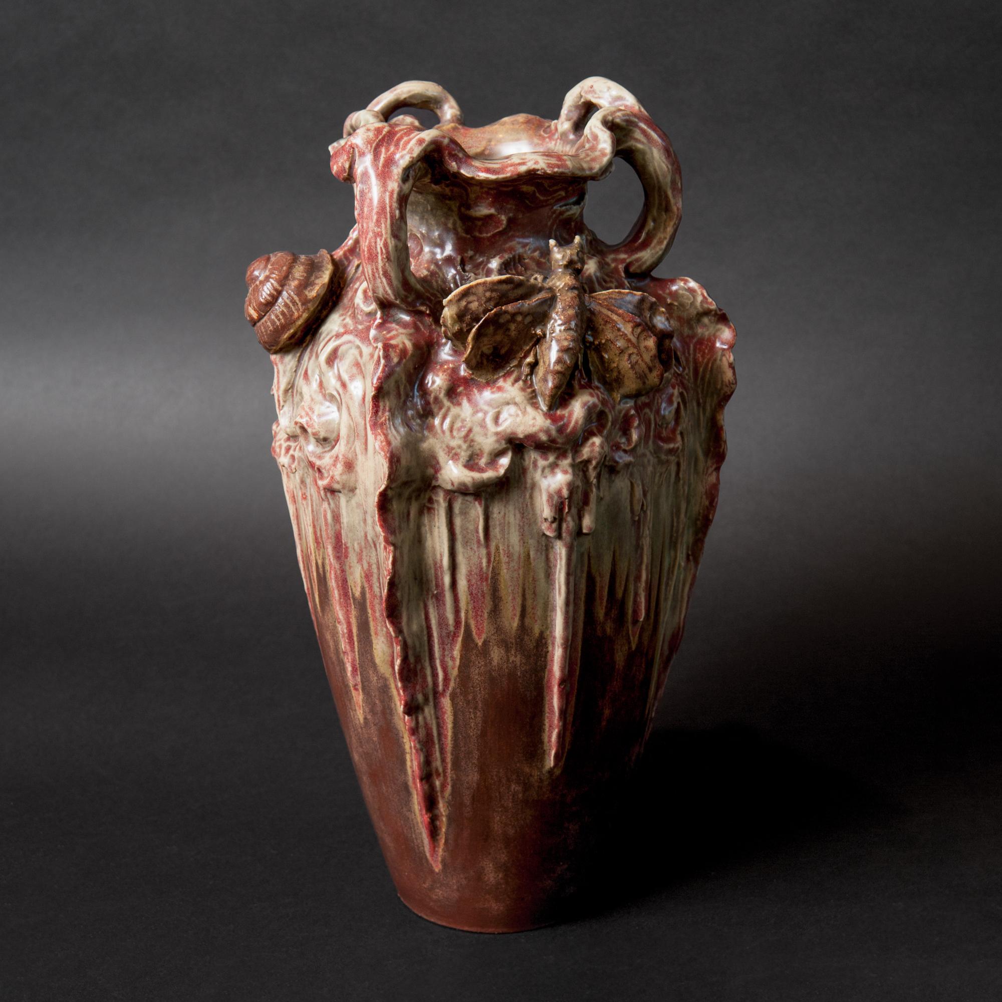 Hand-built vase of an experimental design, possibly for exhibition, as it is unmarked.