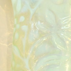 Art Nouveau Vaseline Glass Floral Lamp or Ceiling Light Shade