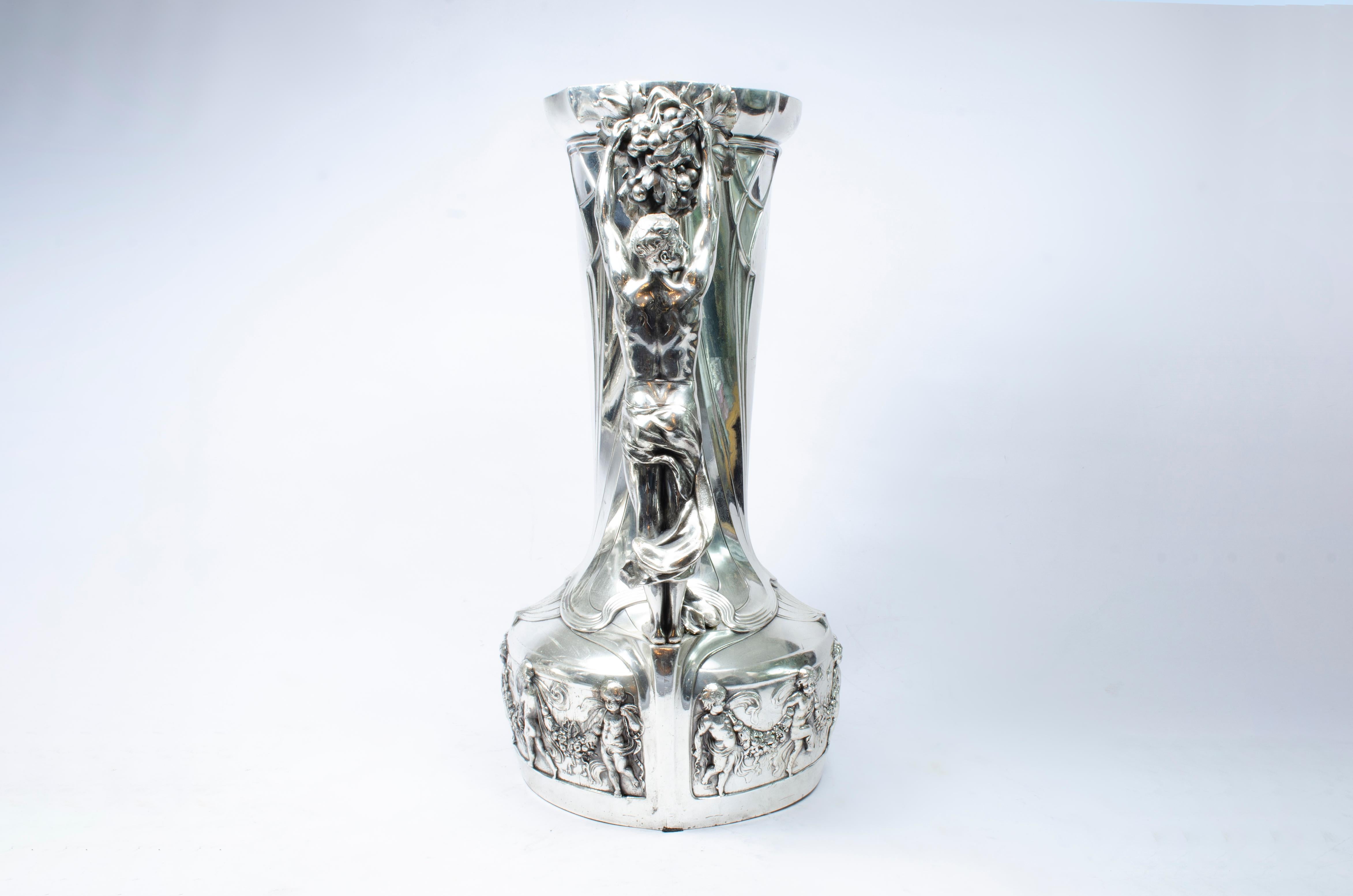 German Art Nouveau Vases by WMF For Sale