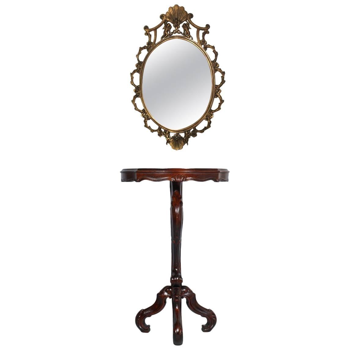 They can be sold separately
Art Nouveau Venetian gilt bronze mirror Vincenzo Cadorin attributed, circa 1900s.
Important and precious frame in gilded bronze richly embellished with putti, shells and acanthus leaves widespread in the Italian