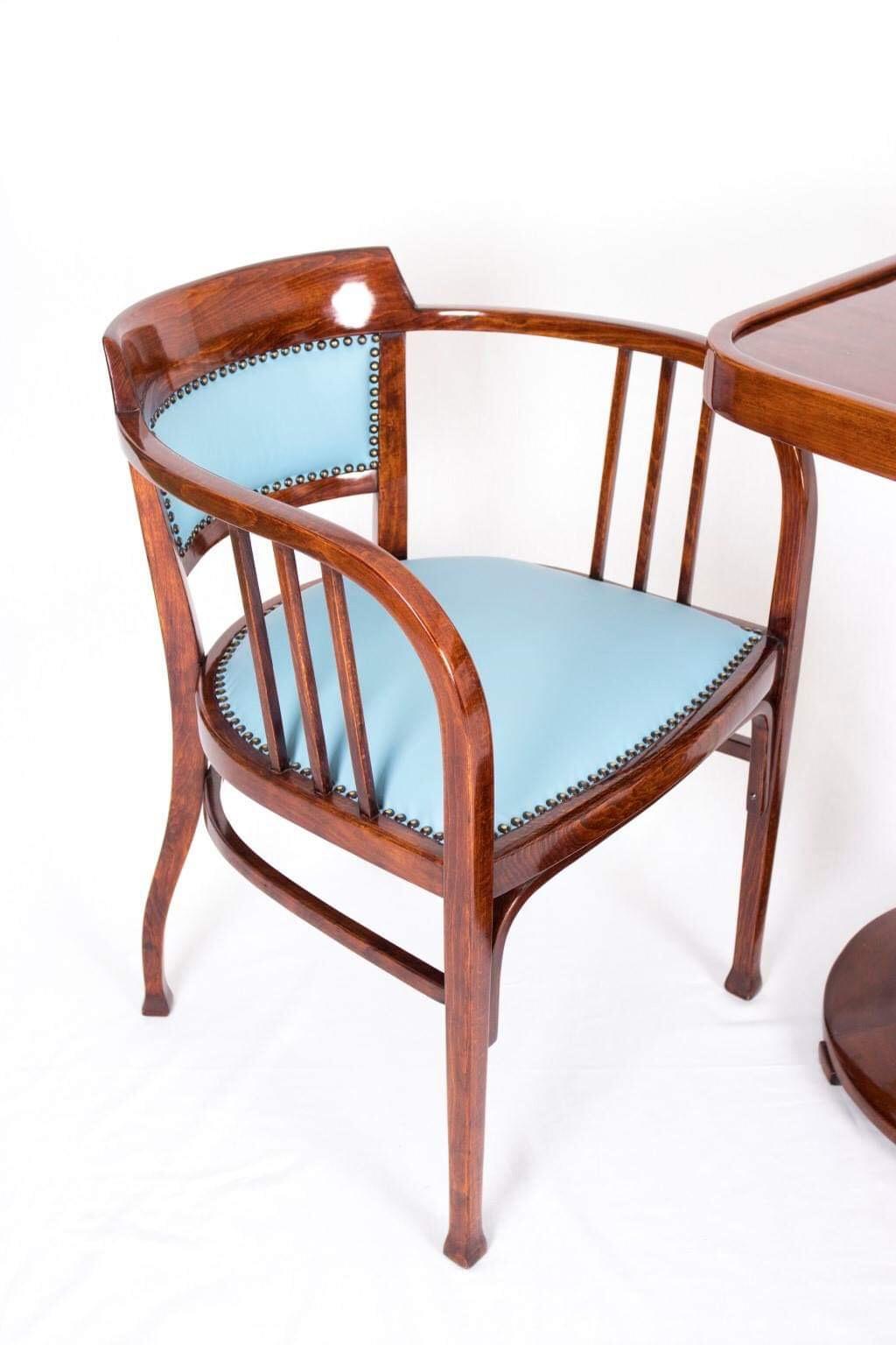 Bentwood Art Nouveau Vienna Armchairs Attributed to Otto Wagner Thonet Gebruder