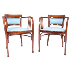 Art Nouveau Vienna Armchairs Attributed to Otto Wagner Thonet Gebruder Art Nouveau Vienna Armchairs Attributed to Otto Wagner Thonet Gebruder