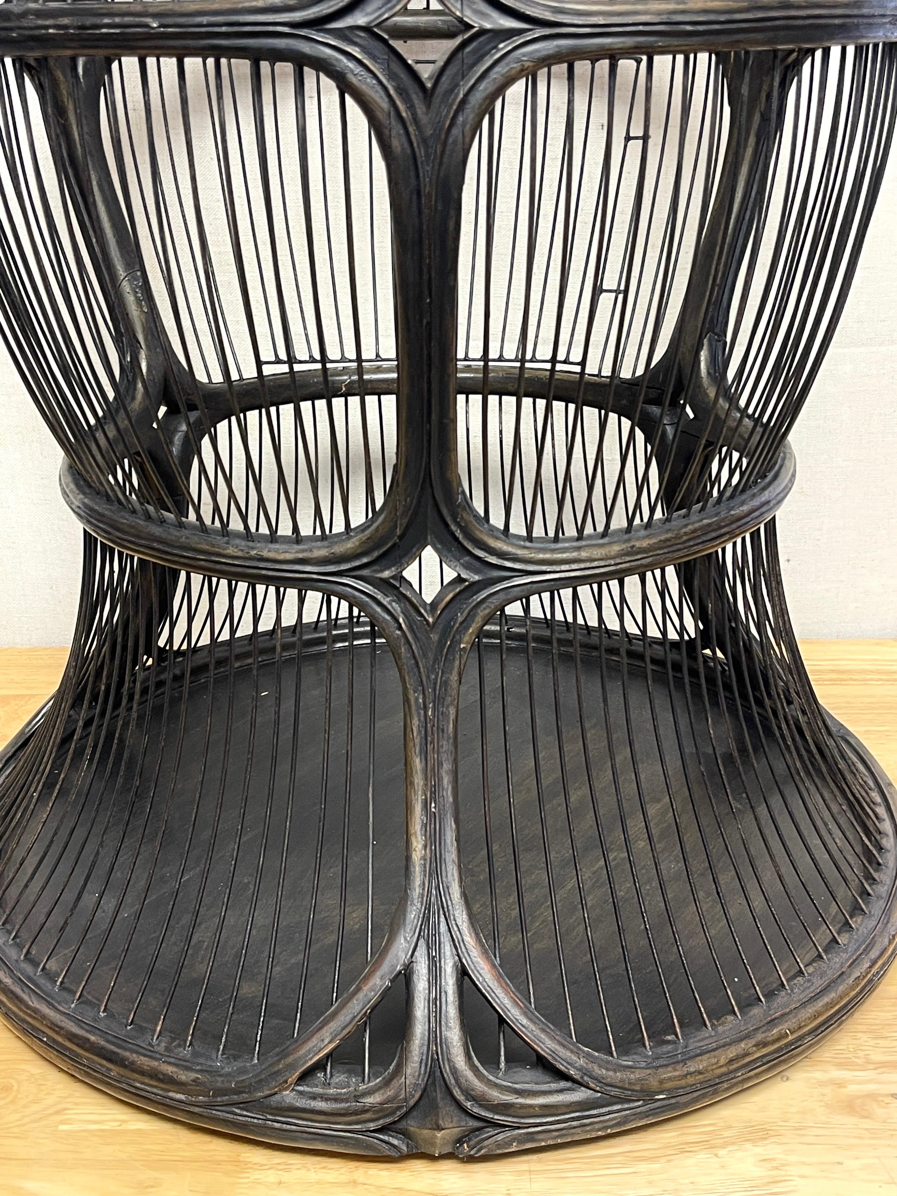 Art Nouveau / Vienna Secessionist Ebonized Wood & Iron Bird Cage, Batman Returns For Sale 3