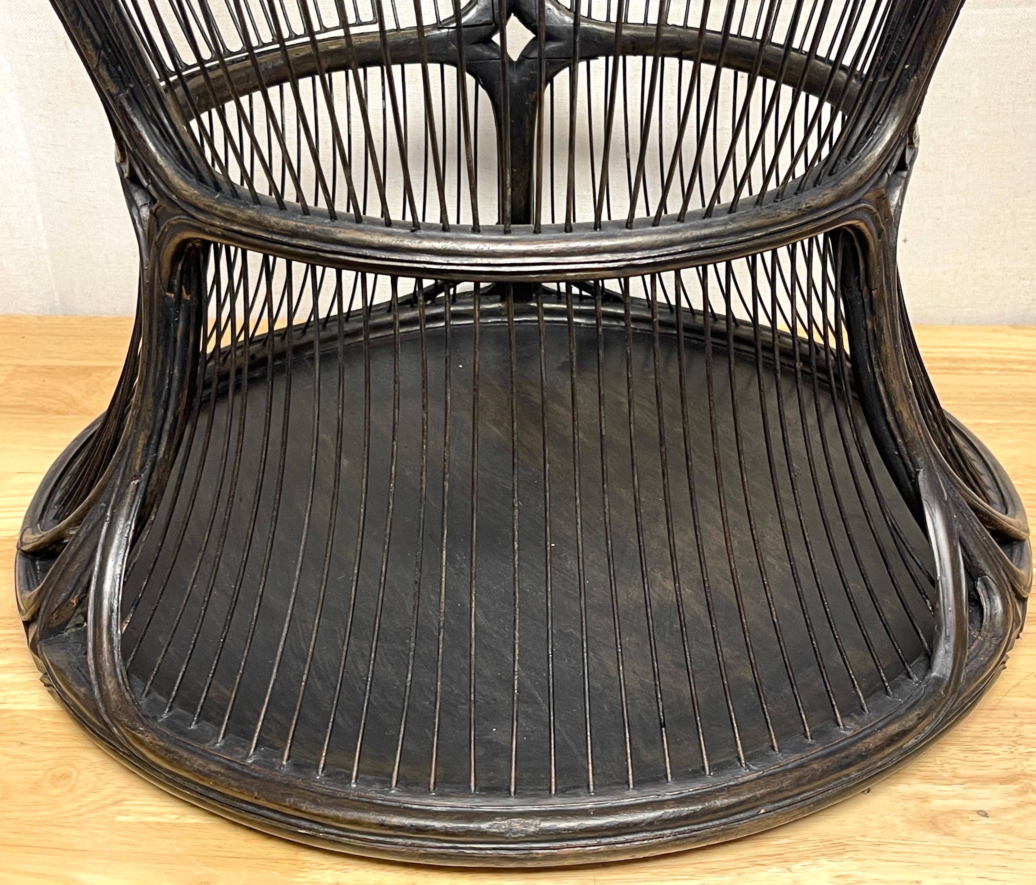 Art Nouveau / Vienna Secessionist Ebonized Wood & Iron Bird Cage, Batman Returns For Sale 4