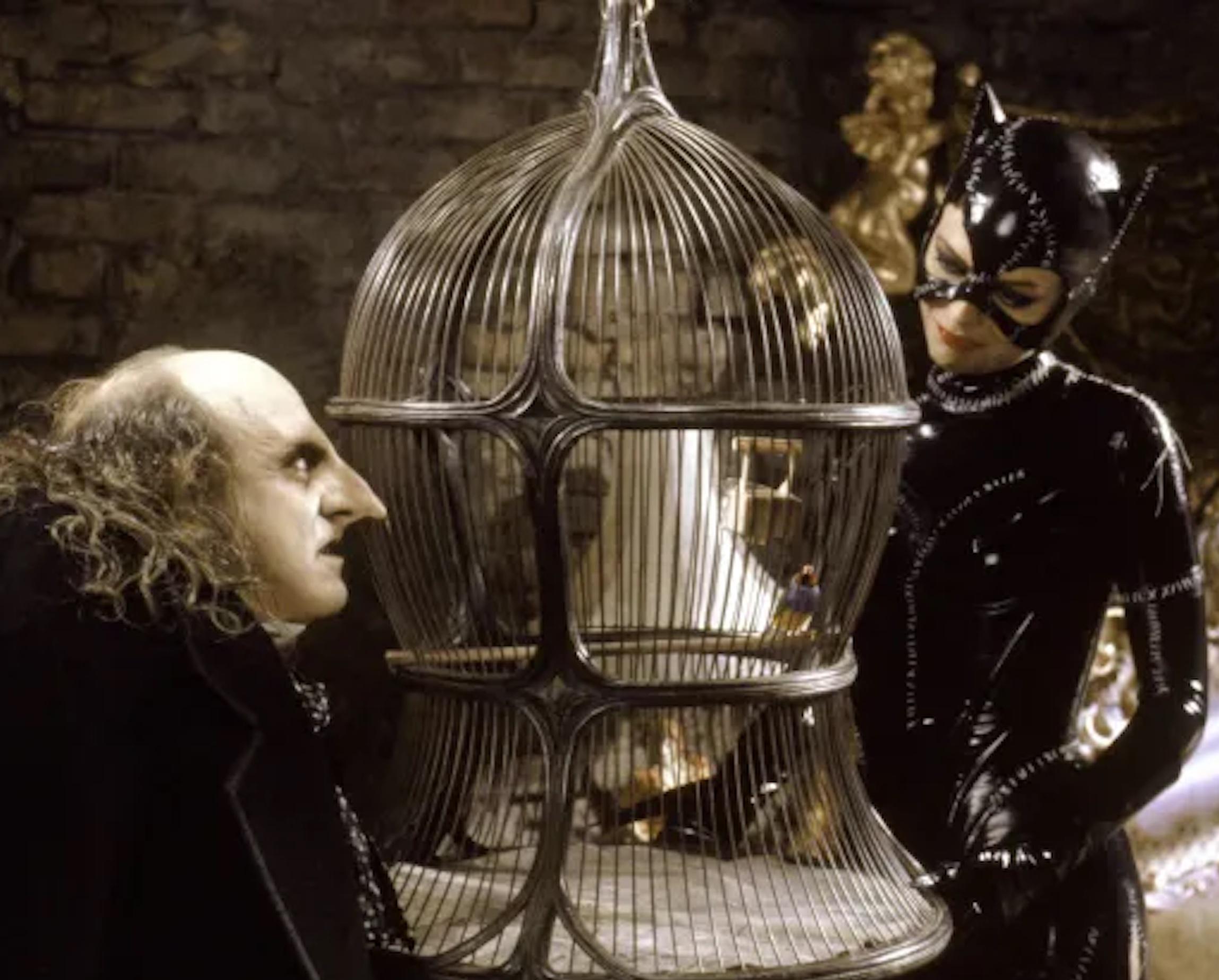 Art Nouveau / Vienna Secessionist Ebonized Wood & Iron Bird Cage, Batman Returns For Sale 8