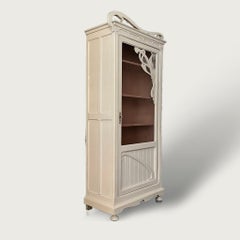 Art Nouveau Original Cream Painted Cabinet Vienna, Austria 1900s