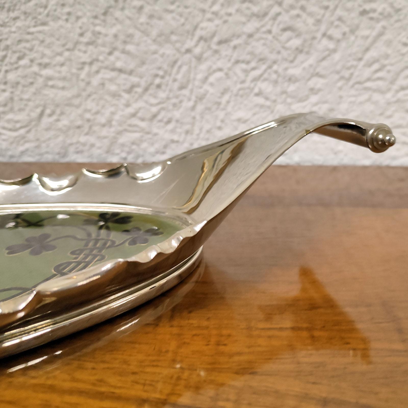 Art Nouveau Villeroy & Boch Silver Plated Serving Tray, circa 1900 For Sale 4