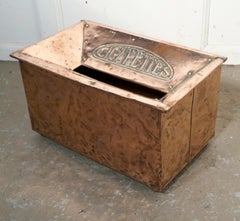 Art Nouveau Vintage Beaten Copper Hotel Floor Ash Tray