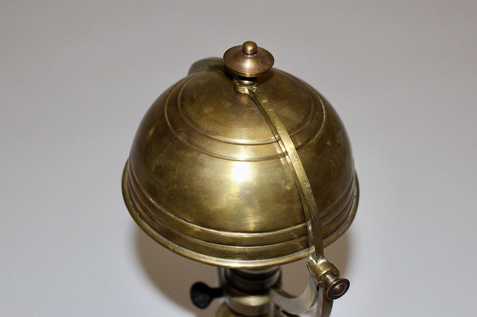 Art Nouveau Vintage Brass Table Lamp, circa 1900, Austria 3